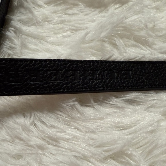 Burberry Black Leather Belt with Gold Buckle main image 7